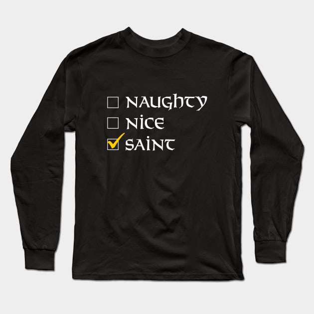 Nola Saints Christmas Shirt Long Sleeve T-Shirt by TheShirtGypsy